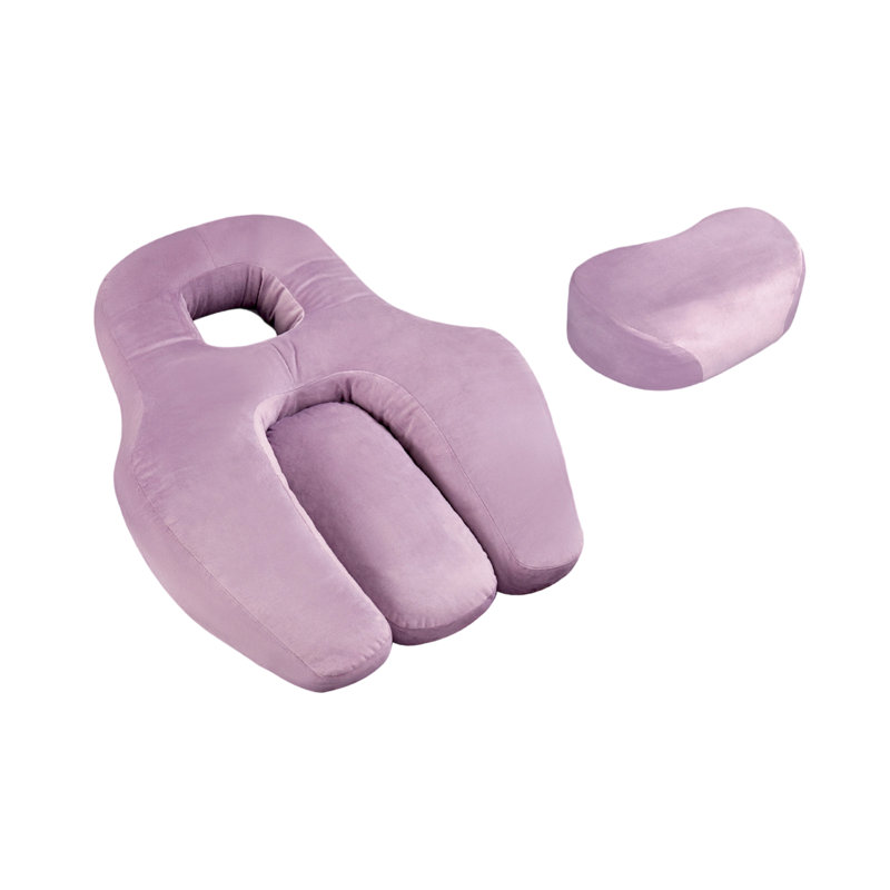Purple Curved Backrest Cushion