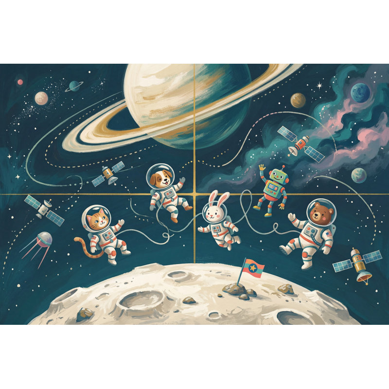 Papier peint astronaute avec espace astral amovible, Peler et coller, 200 po x 120 po