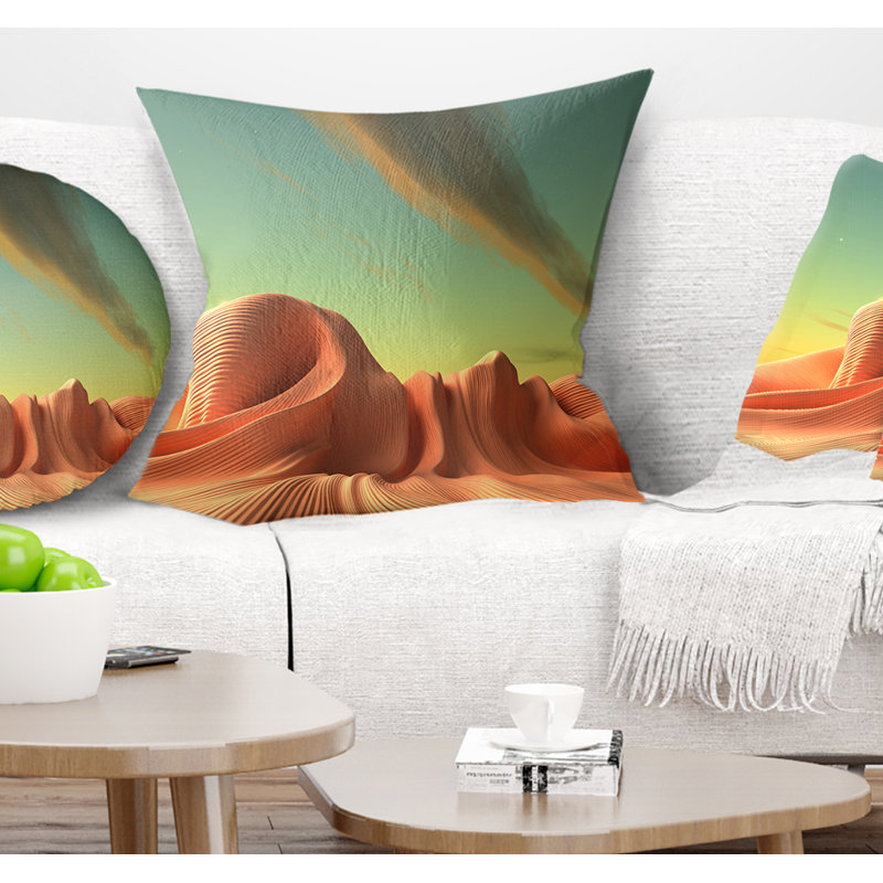 Coussin contemporain en 3d artful imaginaire world, 18 po x 18 po, Coussin décoratif