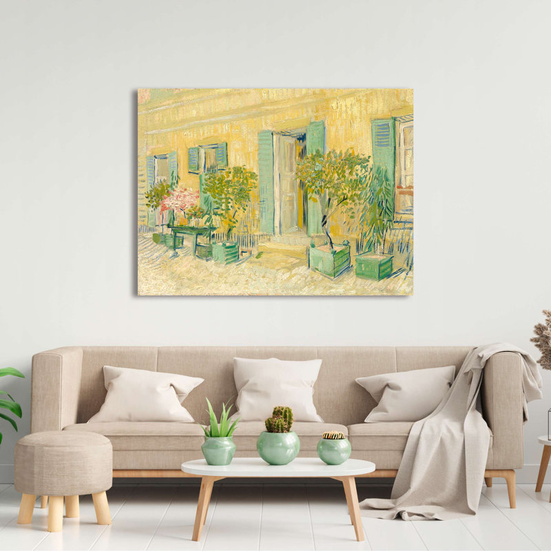 Wrapped Canvas Print: Exterior of a Restaurant in Asnières, by Vincent van Gogh, 40cm H x 60cm W