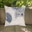 Coussin décoratif 20 po beige et bleu