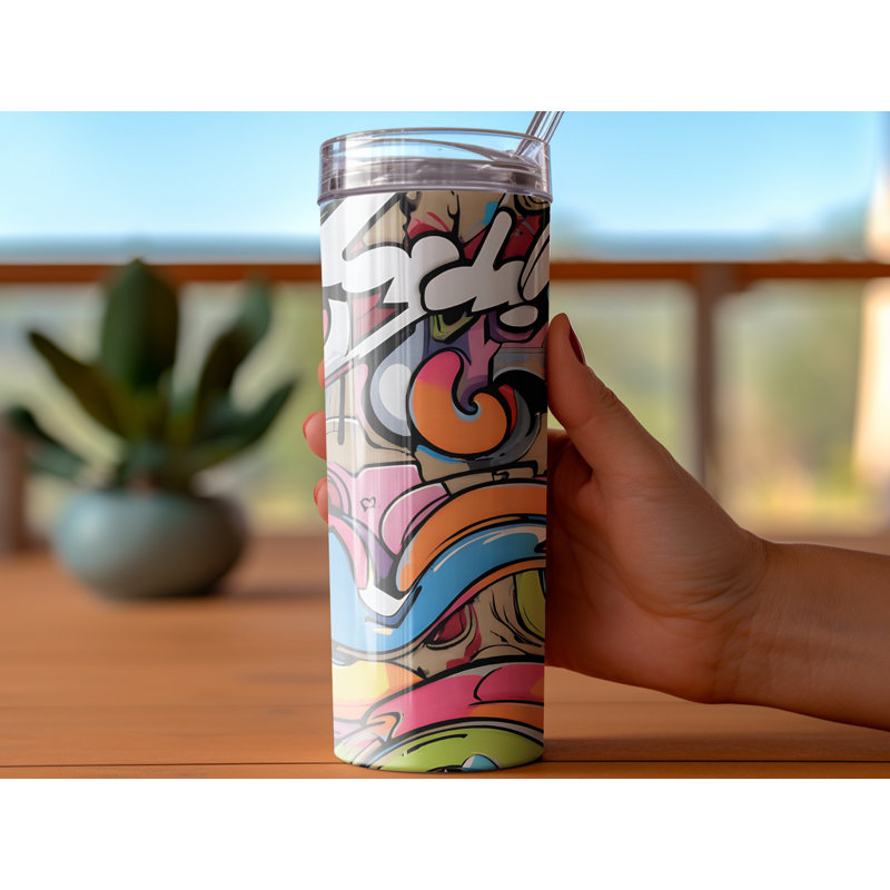 Choose Handmade Tumblers 591ml Vacuum Insulated Stainless Steel (18/8) Travel Tumbler with Straw