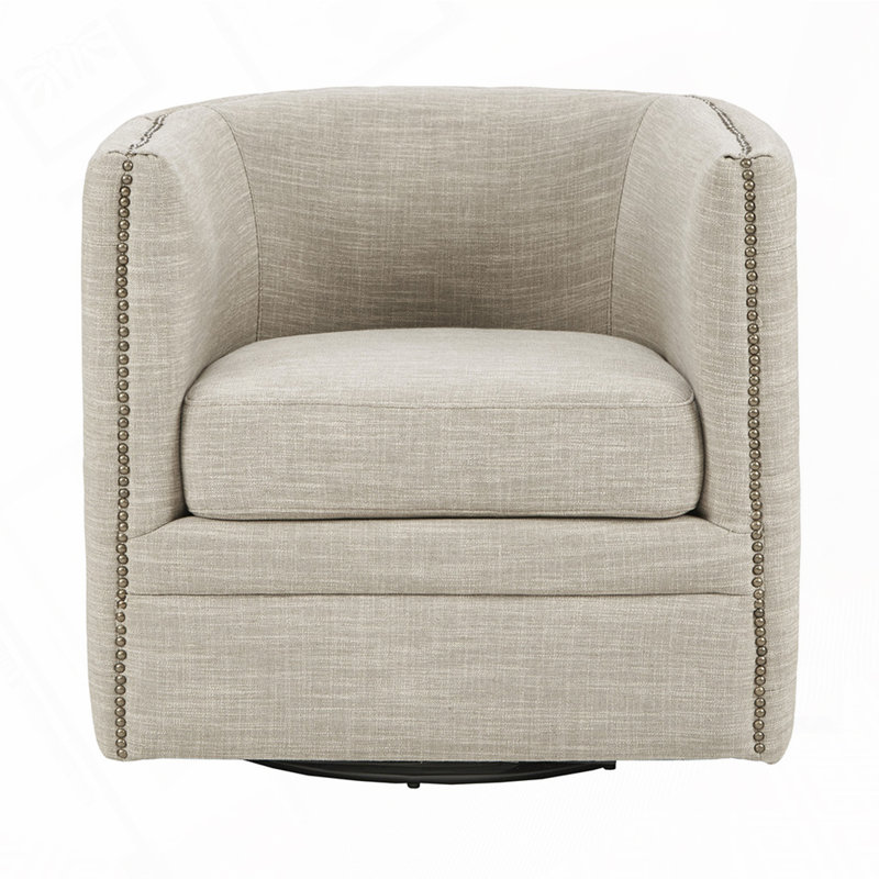 Fauteuil pivotant, Crème, crème