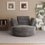 Fauteuil d'appoint pivotant surdimensionné moderne 49,6 po avec coussins-641880047