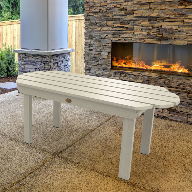 Table basse Anette, Blanc délavé
