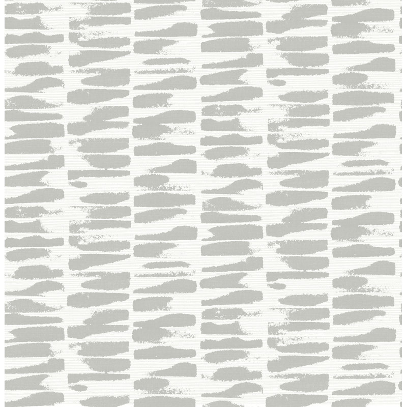 Rouleau de papier peint L 33 pi x l 20,5 po Ravi, Gris / blanc