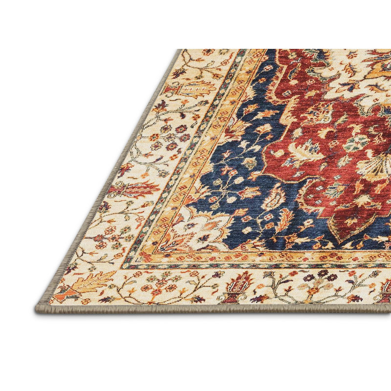Tapis 100% abstrait lavable à la machine 3356, Rectangle 2 pi x 4 pi