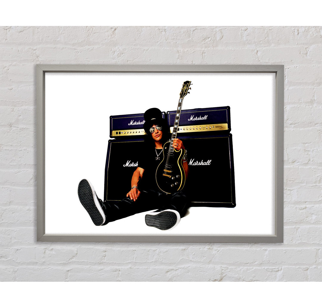 Slash Marshall Amps - Einzelne Bilderrahmen Kunstdrucke auf Leinwand