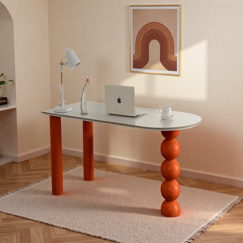 Bureau d'écriture Orange Bright Bright, H 29,52 po x l 51,18 po x P 27,55 po