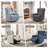 Madison Park Candace Beige 30"W 3-in-1 Power Recliner Wingback Swivel Glider with USB & Type-C Ports-113432070