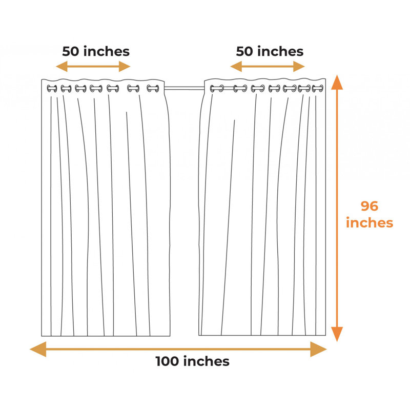 Sateen Blackout Pair, 50" W x 96" L