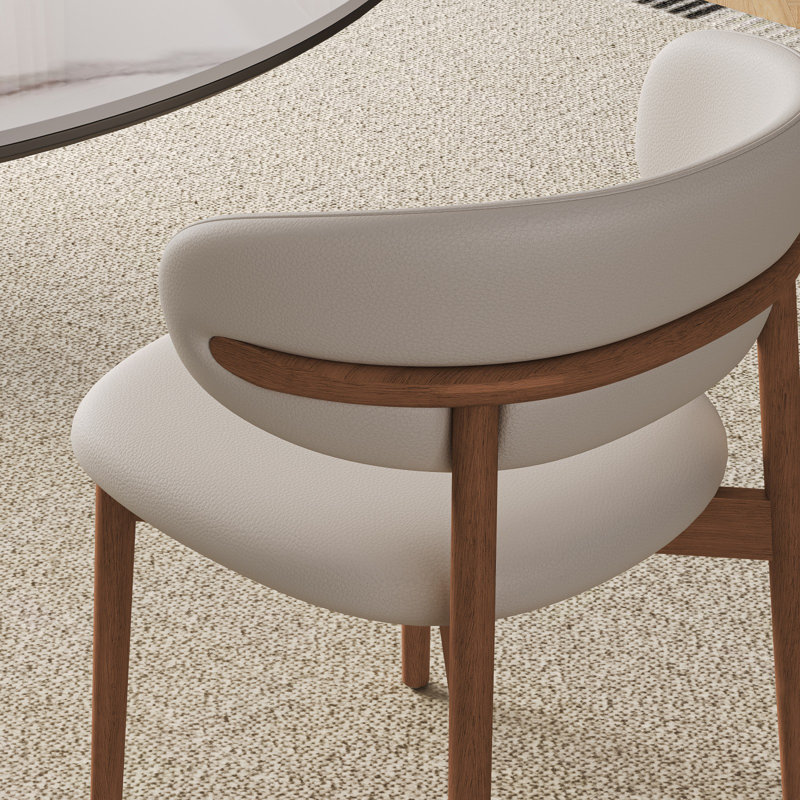 Mid-Century Modern wood feet Dining Chair (Set of 2) – Stylish Wooden Chairs for Dining Room, Kitchen, or Living Room, Comfortable & Durable, Easy to Assemble