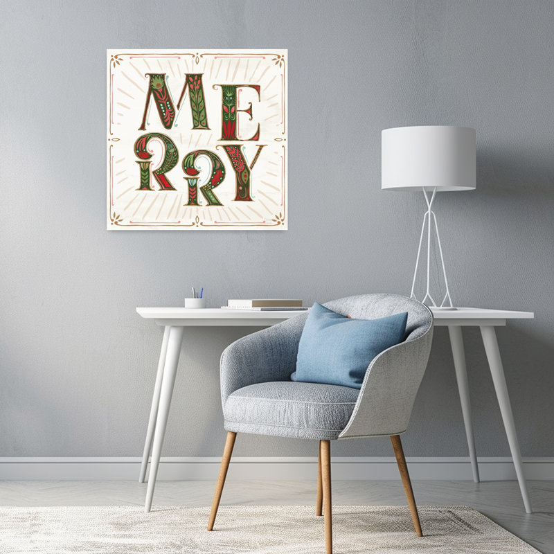Lumière contemporaine ivoire avec art de Noël, H 24 po x l 24 po