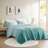 Faux Fur Shaggy Comforter Mini Set with Shams - Hypoallergenic Polyester Filling, Dustproof Design, Ombre Style, Machine Washable-112517368