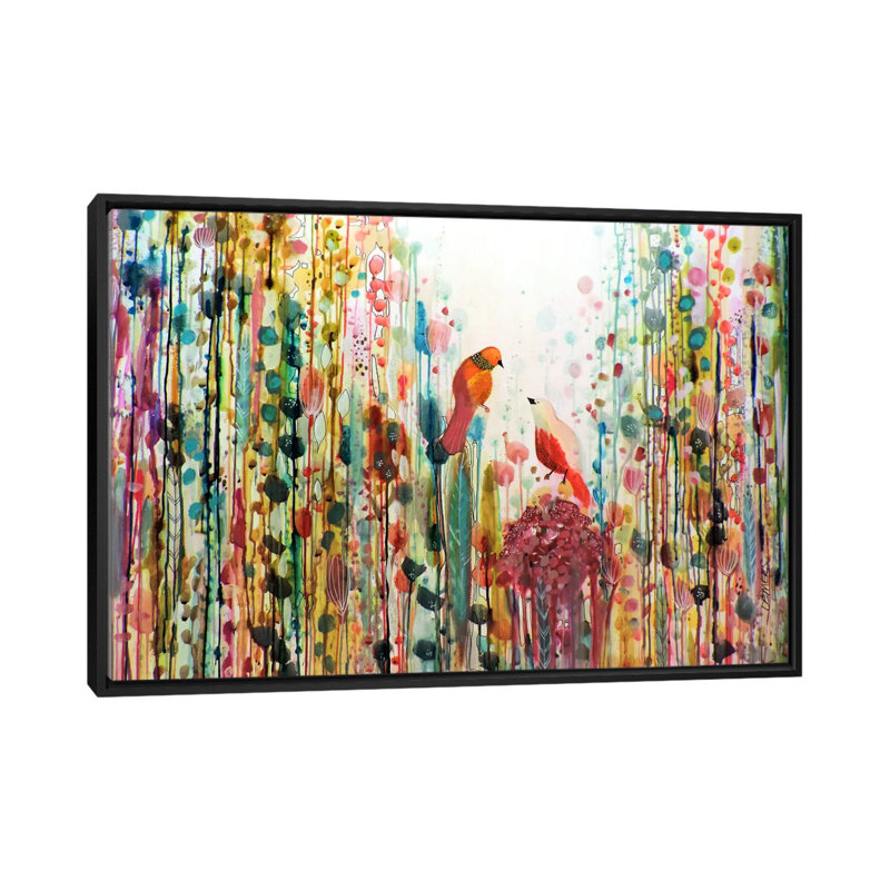 «La Romance», reproduction sur toile, H 18 po x l 26 po x p 1,5 po, Toile avec cadre noir