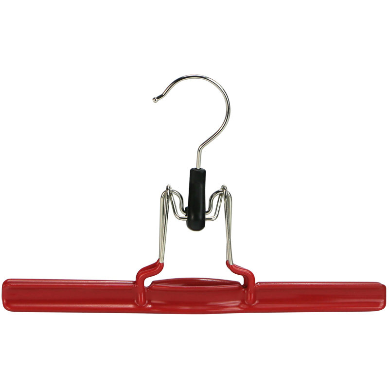 Cintre en métal antidérapant pour jupe / pantalon, Rouge