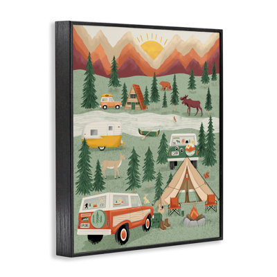 Giclée encadrée Great Campings, conçu par Jilly Jack Designs