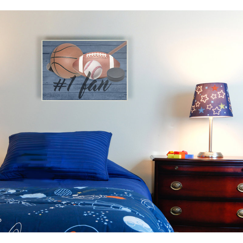 # 1 Fan Sports Plank, impression d'art graphique, H 30 po x l 40 po, Toile tendue