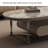 Modern simple oval rock plate coffee table-110455610
