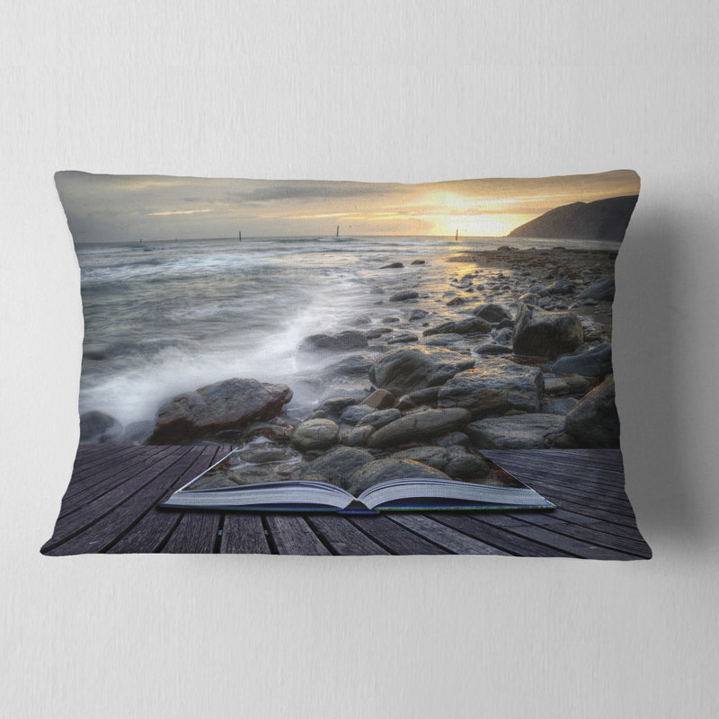 Coussin Open Book to the Evening Sea