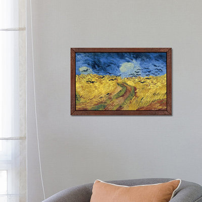 Wheatfield With Crows, 1890 by Vincent Van Gogh - Floater Frame Painting on Canvas