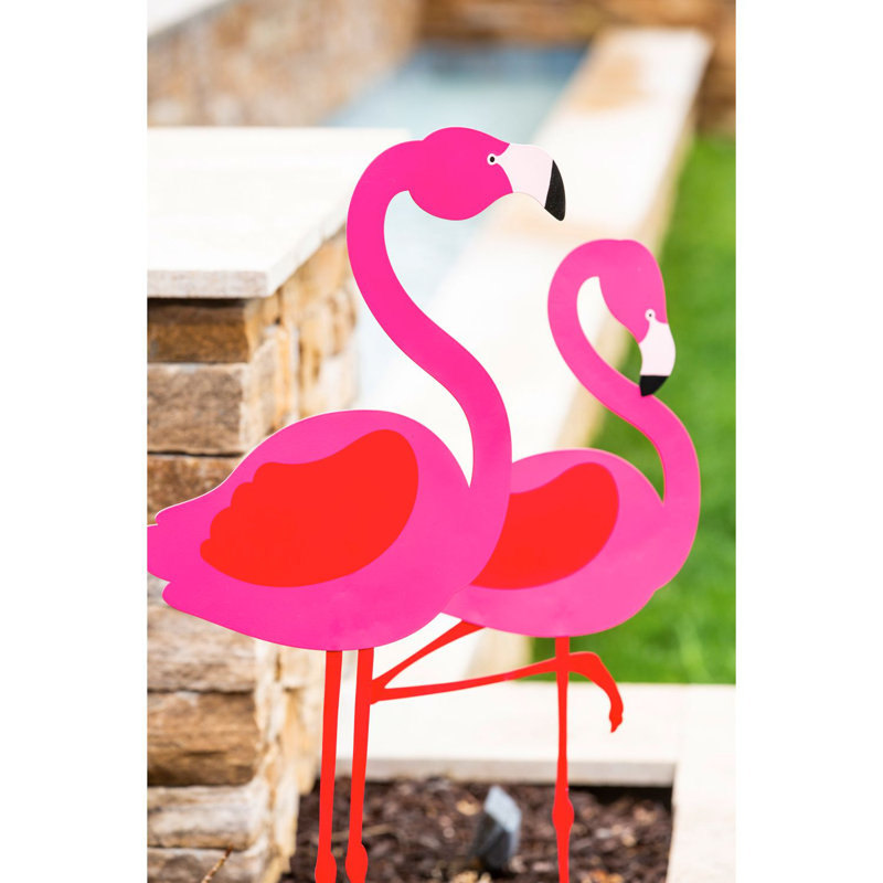 Ensemble de 2 panneaux de jardin Schiff Flamingo