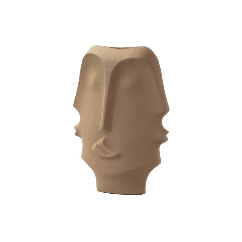 Aluminum Table Vase, Beige