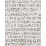 Wool Geomatric Area Rug in Black/White