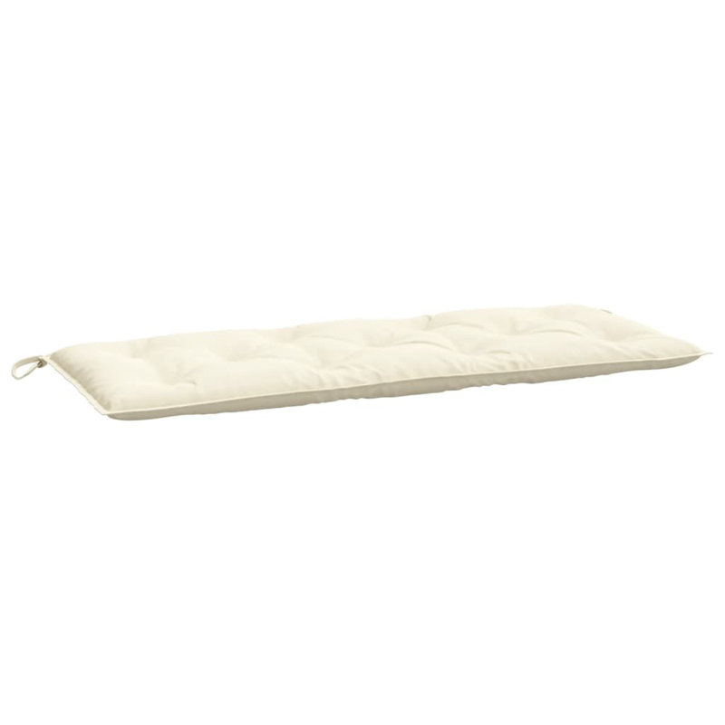 Coussin de banc en tissu Oxford, Blanc crème, H 2,8 po x l 47,2 po x P 19,7 po