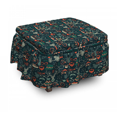 Box Cushion Ottoman Slipcover