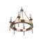 Lustre en roue de chariot à 6 lumières de style bougie Retta-1252483526