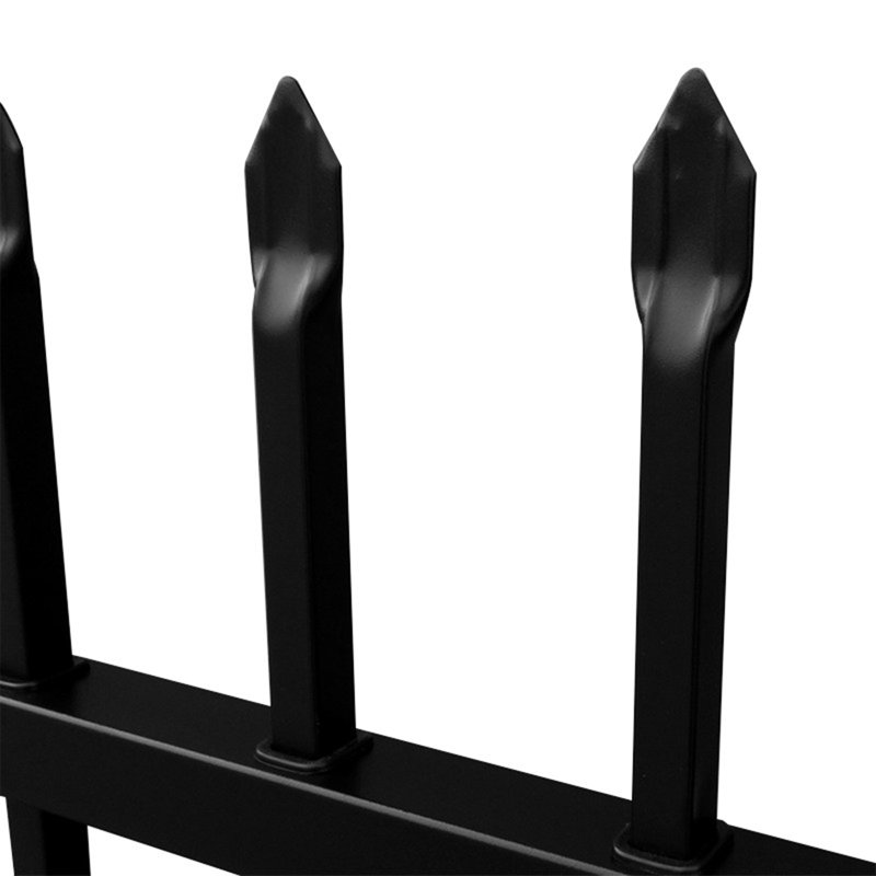 ALEKO 64-Foot Black Steel 8-Panel Straight Top Fence Kit