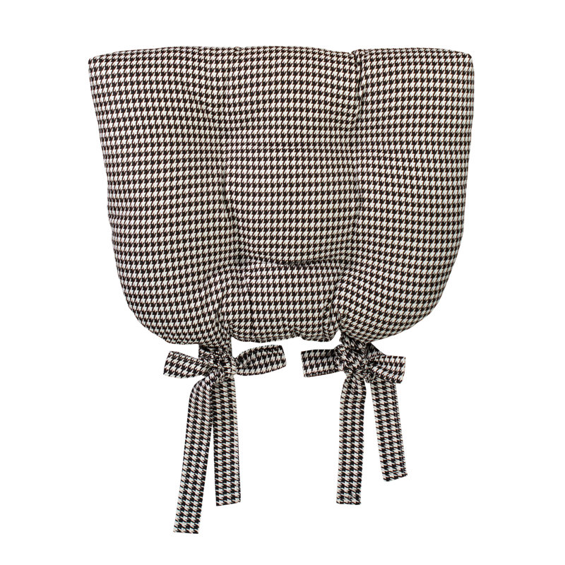 Coussin de chaise de salle à manger noir et blanc Houndstooth