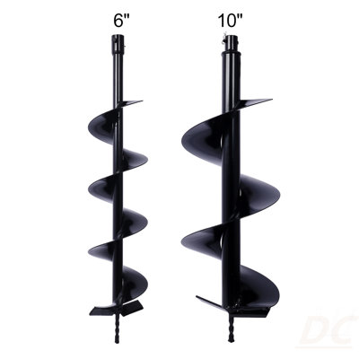Auger Drill Bit For Planting Hole, Bulb Bedding Digging Post Hole Planting Tool For 3/4" Shaft Auger,Hole Digger Replacement Auger Bits Earth Auger Digging Bit 6IN+10IN