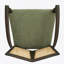 Ensemble de 2 chaises de salle à manger (brun foncé et vert)
