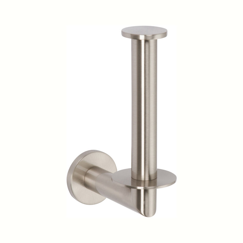 Kubic Spare Toilet Paper Holder, Stain Nickel