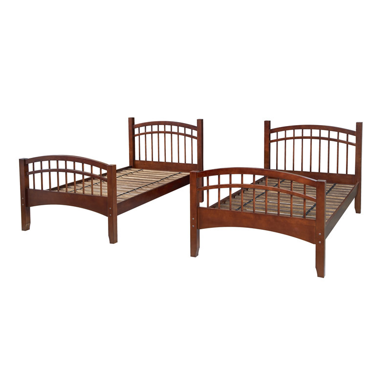 Sandisfield Kids Twin Over Twin Bunk Bed, Coffee