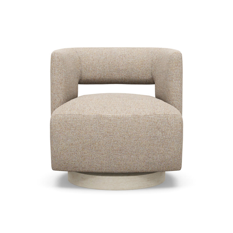 Crystle Swivel Barrel Chair, 5246-74, Sandstone