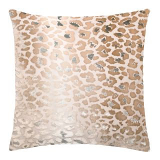 Leopard Square Velvet Pillow, Square 18"H x 18"W, Leopard Ice