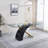 Stylish Dining Room Table with Luxury Glass Top-1348651775