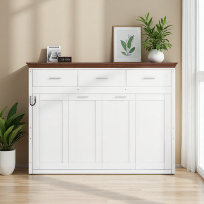 Lit escamotable simple avec 3 tiroirs