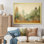 «Green Beige Wild Forest Essence I - Tachisme», art mural