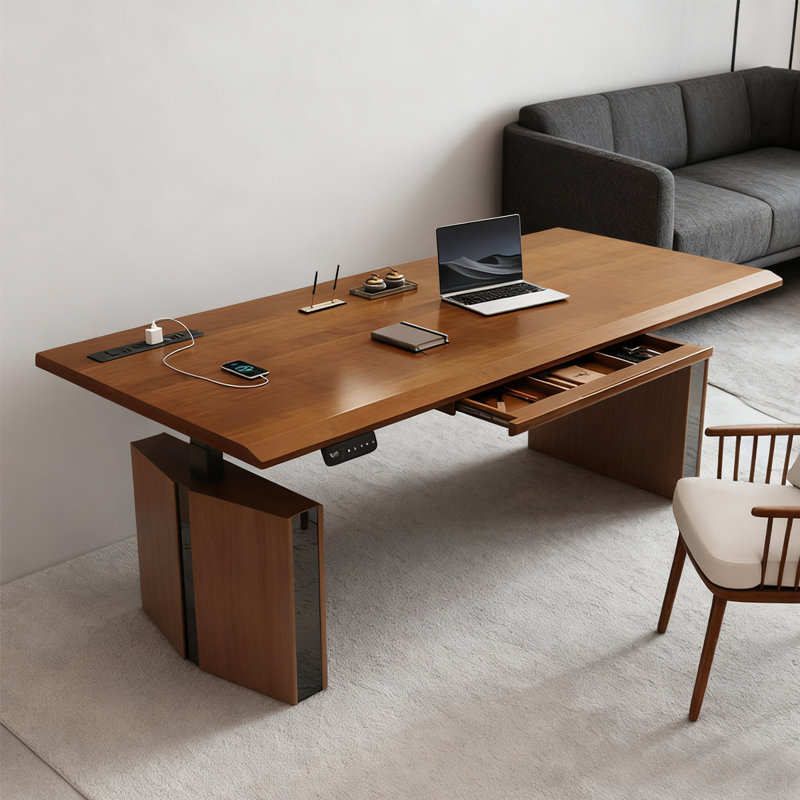 Bureau ajustable électrique 55,12 po, H 49,21 po x l 55,12 po x P 27,56 po