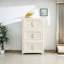 Armoire de rangement latérale pliante large, bacs de rangement pliables avec porte magnétique, armoire de rangement en plastique avec roues