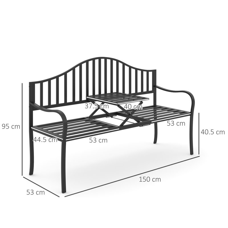 Valleywood Metal Outdoor Bench