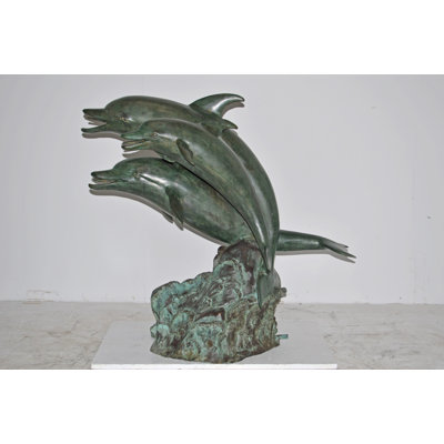 Vale Copper Three Dolphins Fountain