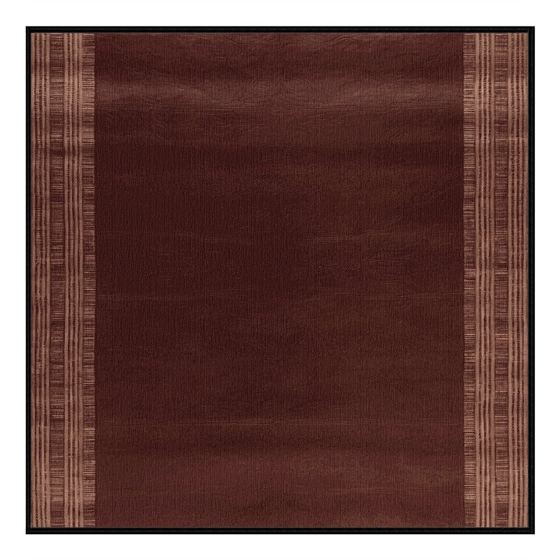 Tapis noir uni lavable à la machine, Carré 3 pi