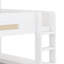Structure de lit de jeu High Sleeper avec bureau en U, lumières DEL RVB intelligentes et ports USB, lit mezzanine multifonctionnel avec tiroirs et tablettes de rangement pour adolescents et adultes
