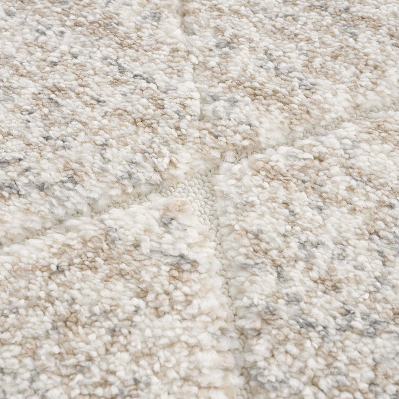 Tapis à motif de treillis Talas crème, Rectangle 5 pi 3 po x 7 pi