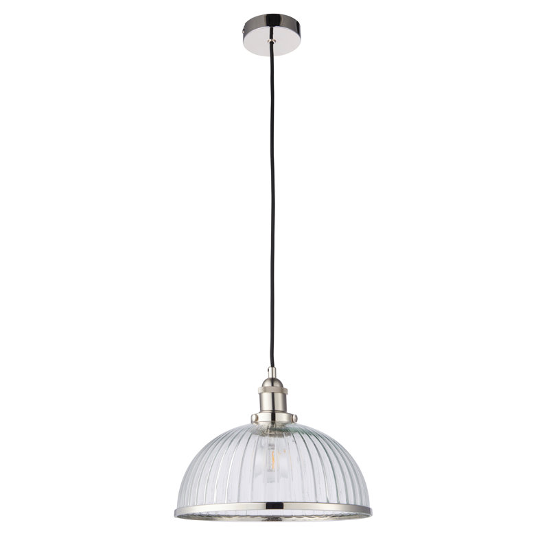 Anais 1 - Light Nickel Dome Pendant